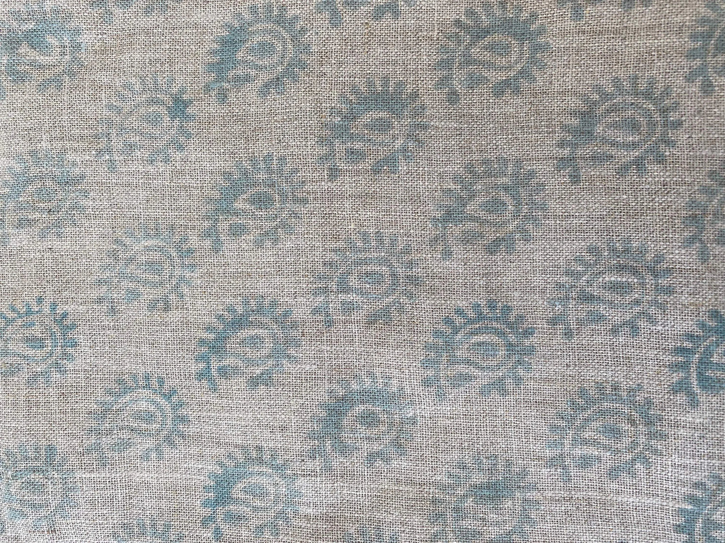 TATULLA || Indian Hand Block Print Linen Fabric for Upholstery