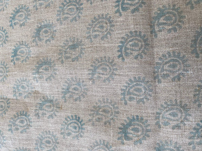 TATULLA || Indian Hand Block Print Fabric, Indian Linen Fabric, Block Print Fabric, Designer Floral Printing Fabric, Upholstery fabric, - Maple Village Lane