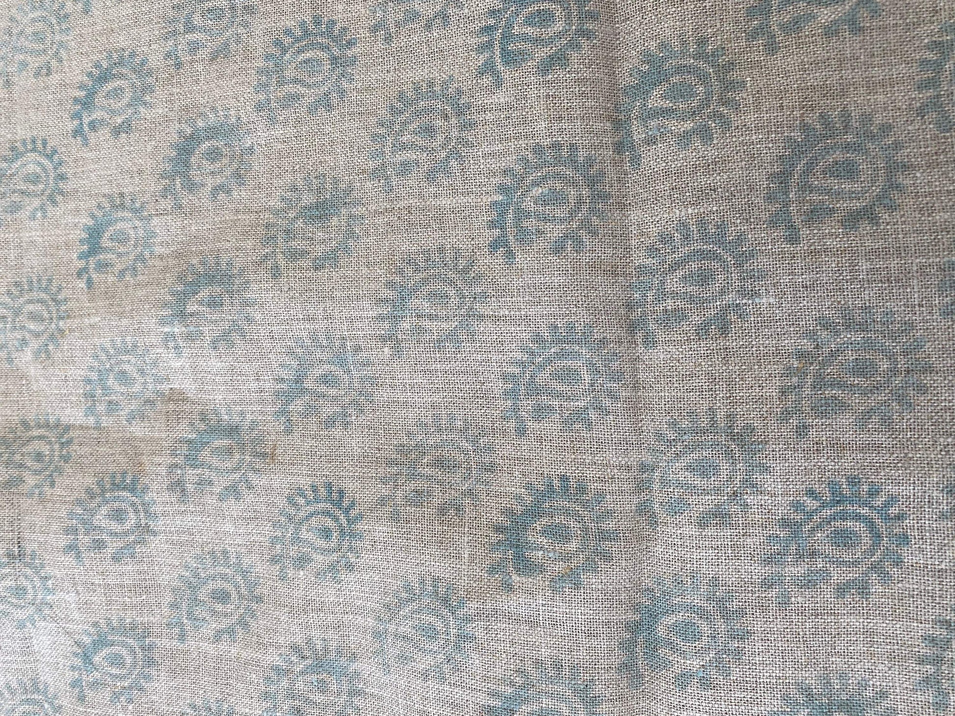 TATULLA || Indian Hand Block Print Fabric, Indian Linen Fabric, Block Print Fabric, Designer Floral Printing Fabric, Upholstery fabric, - Maple Village Lane