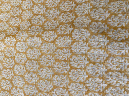 BICHIYA || Indian Hand Block Print Fabric, Indian Linen Fabric, Block Print Fabric, Designer Floral Printing Fabric, Upholstery fabric, - Maple Village Lane