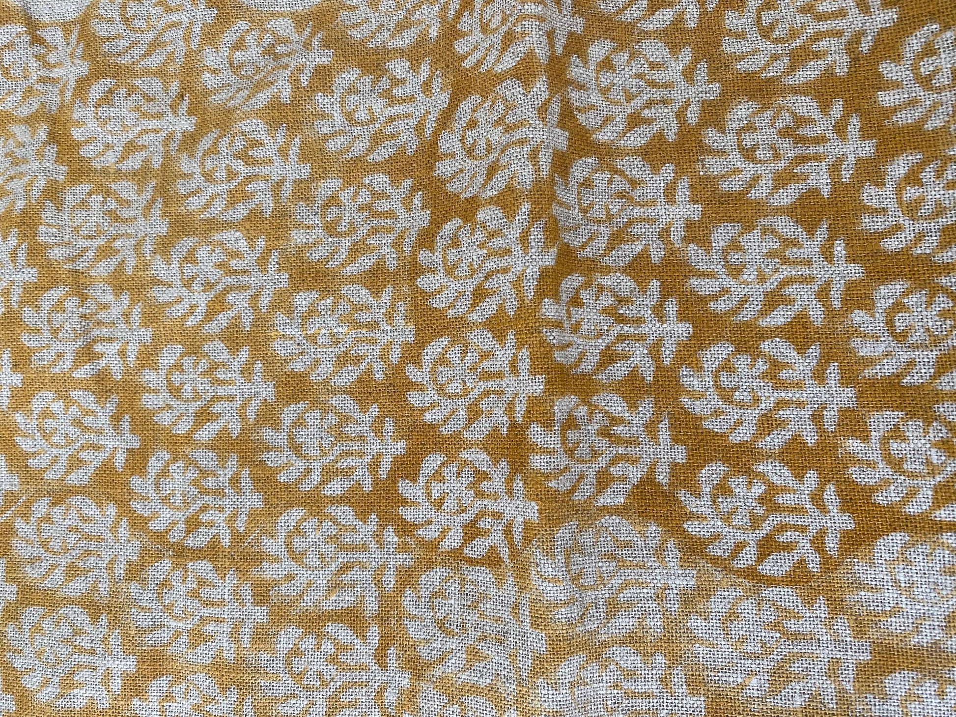 BICHIYA || Indian Hand Block Print Fabric, Indian Linen Fabric, Block Print Fabric, Designer Floral Printing Fabric, Upholstery fabric, - Maple Village Lane