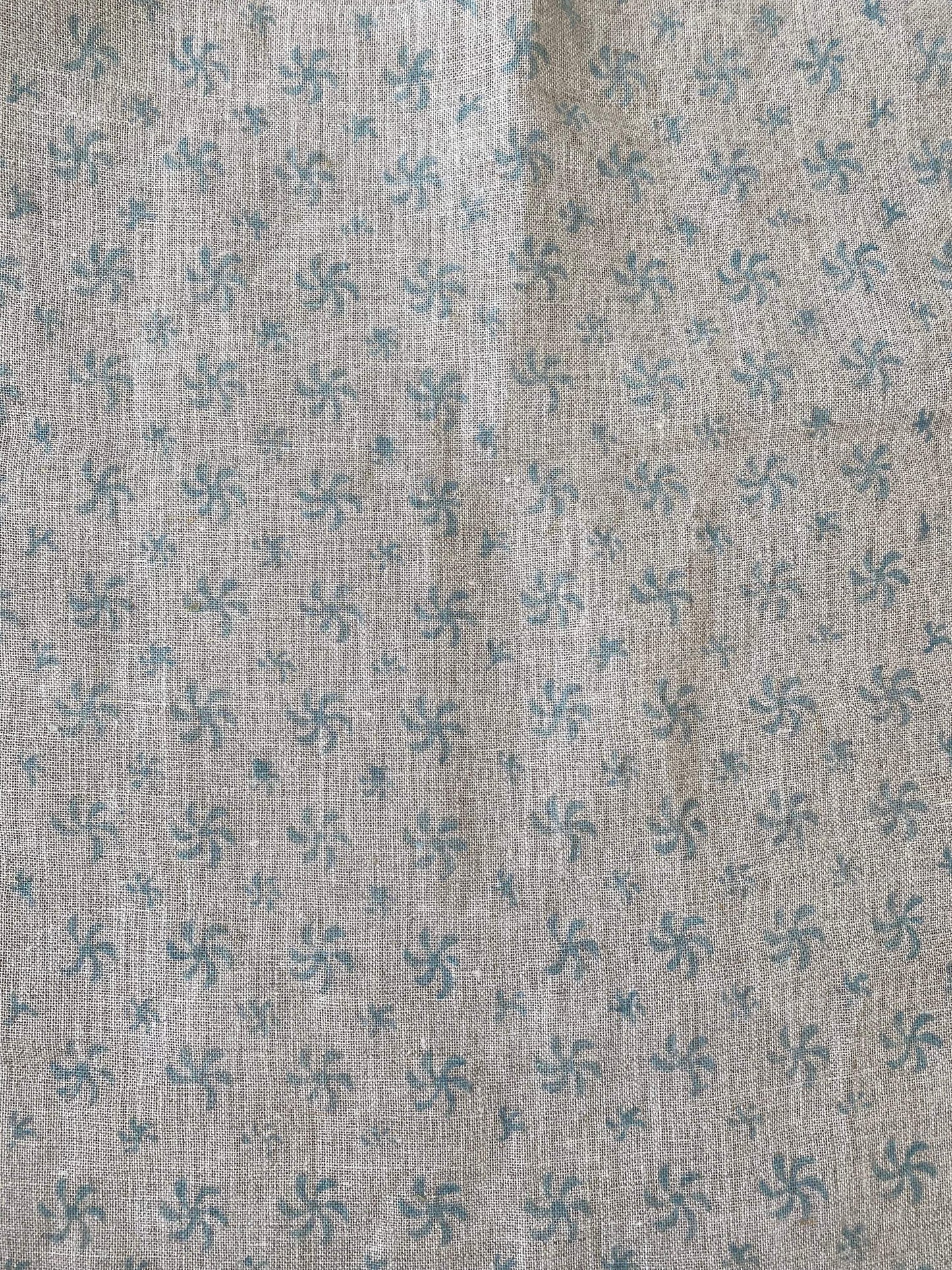 Linen fabric, Fabric by yard, Hand printed fabric, Block Print Fabric, Indian Fabric