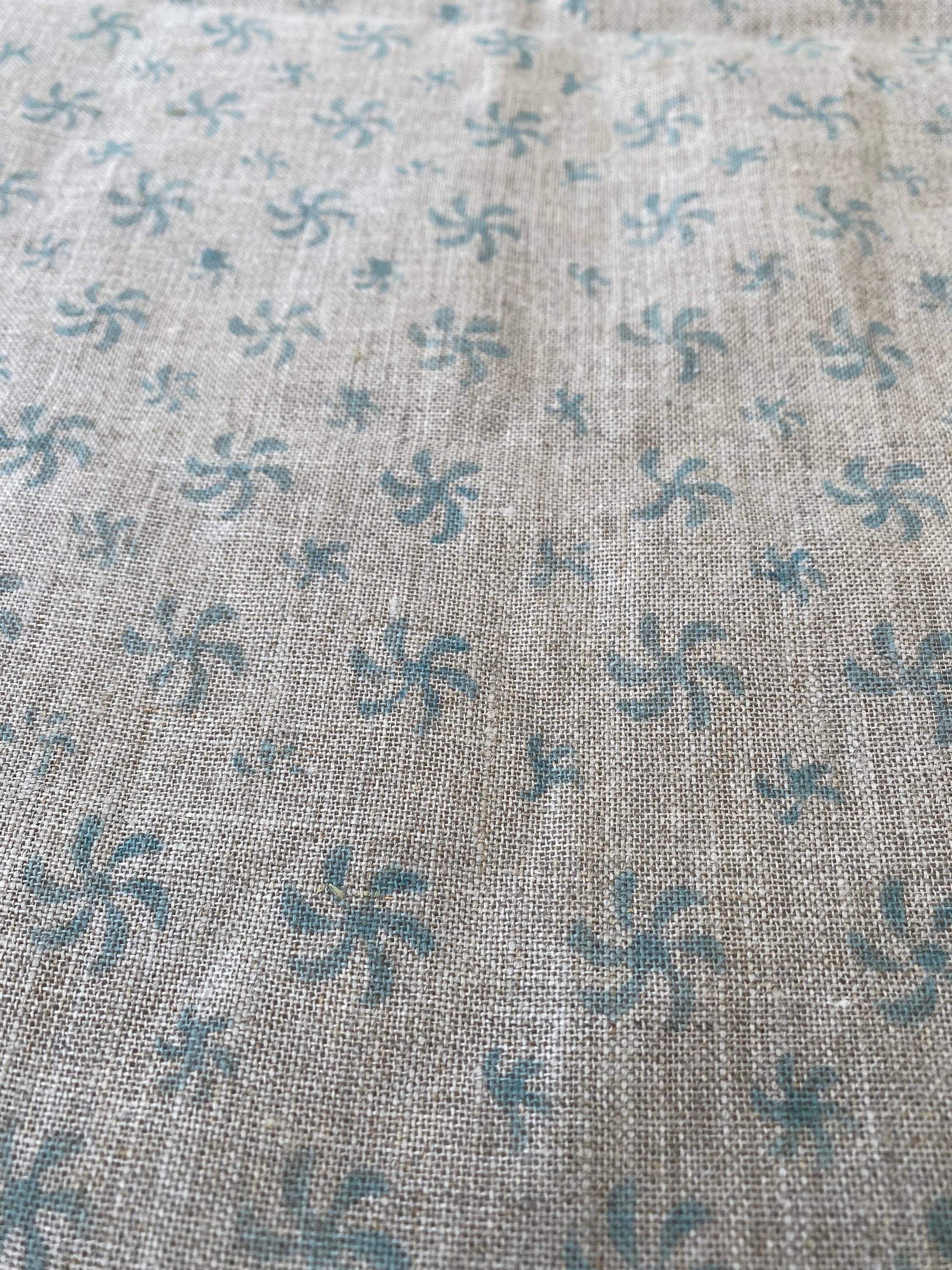 FANTASY || Indian Hand Block Print Fabric, Indian Linen Fabric, Block Print Fabric, Designer Floral Printing Fabric, Upholstery fabric, - Maple Village Lane