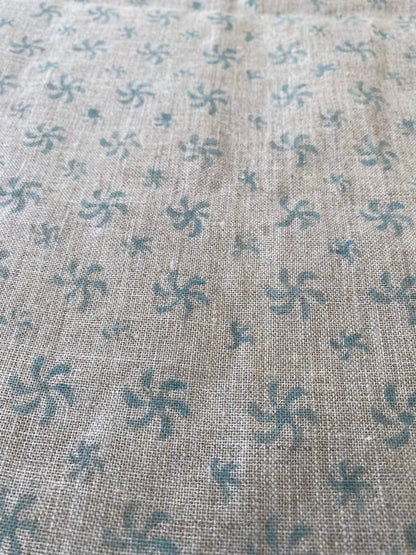 FANTASY || Indian Hand Block Print Linen Fabric For Upholstery