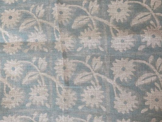 Linen fabric, Fabric by yard, Hand printed fabric, Block Print Fabric, Indian Fabric