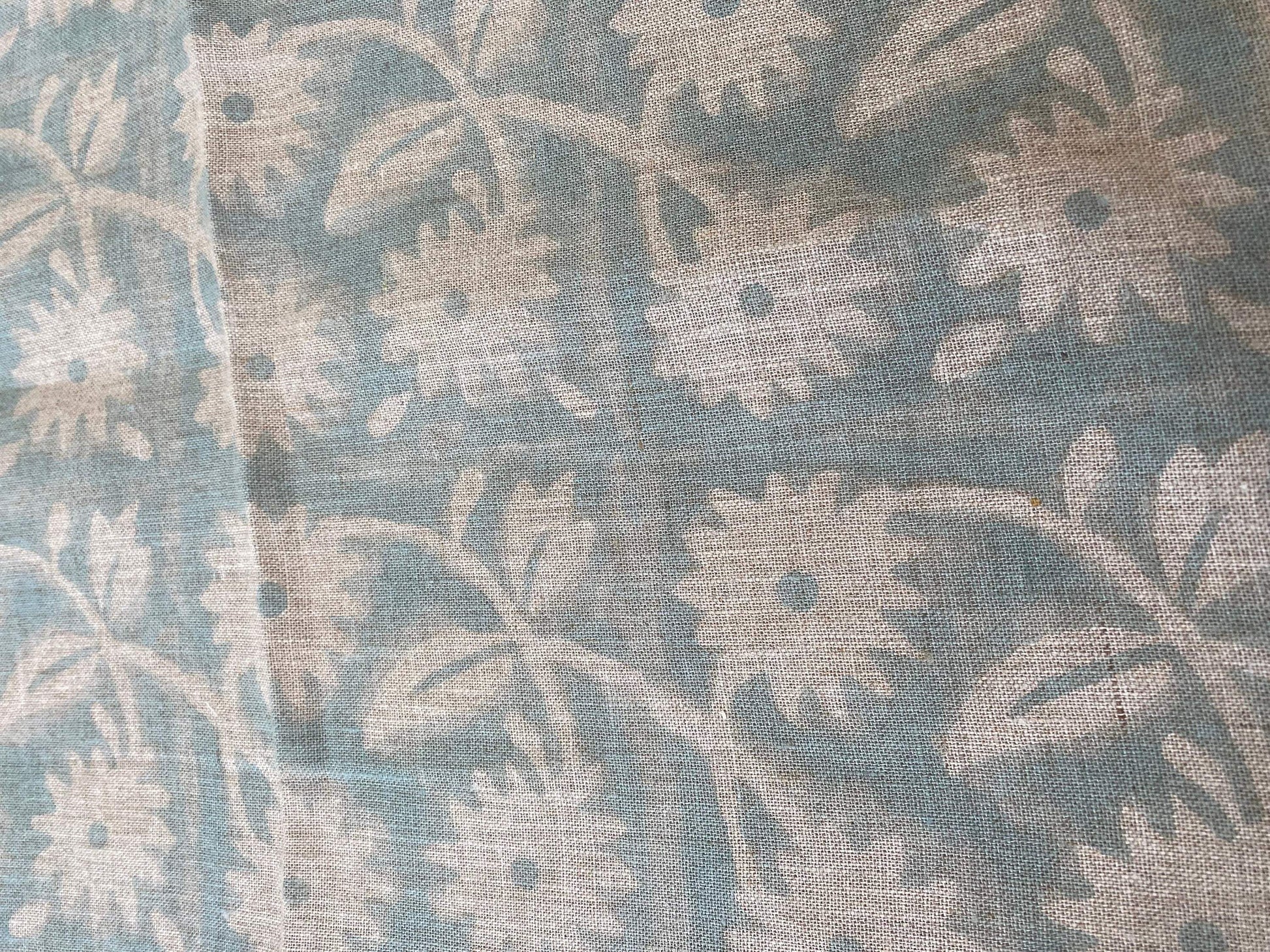 ALOFSH || Indian Hand Block Print Fabric, Indian Linen Fabric, Block Print Fabric, Designer Floral Printing Fabric, Upholstery fabric,Pillow - Maple Village Lane