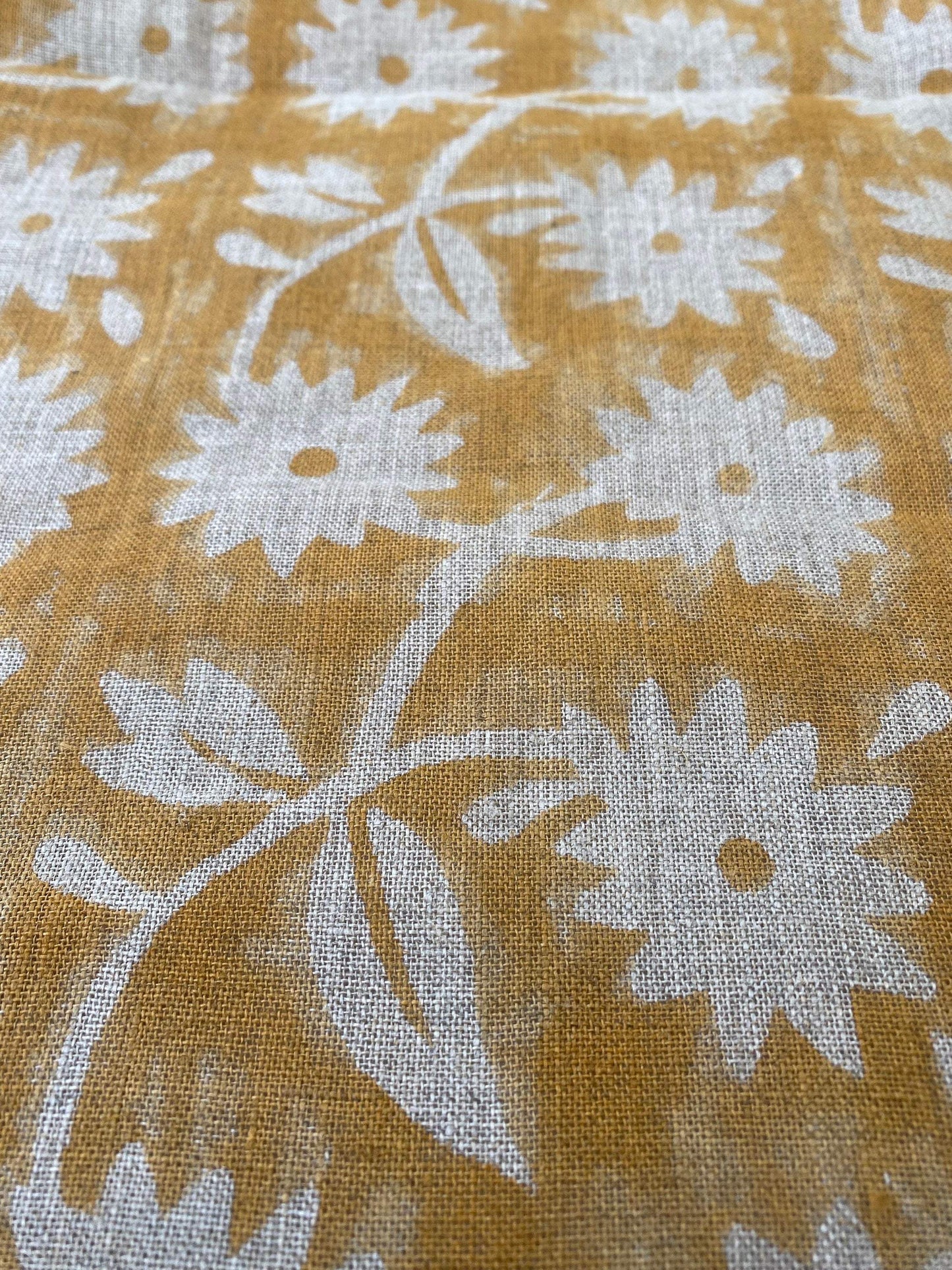 ALOFSH || Indian Hand Block Print Fabric, Indian Linen Fabric, Block Print Fabric, Designer Floral Printing Fabric, Upholstery fabric, - Maple Village Lane