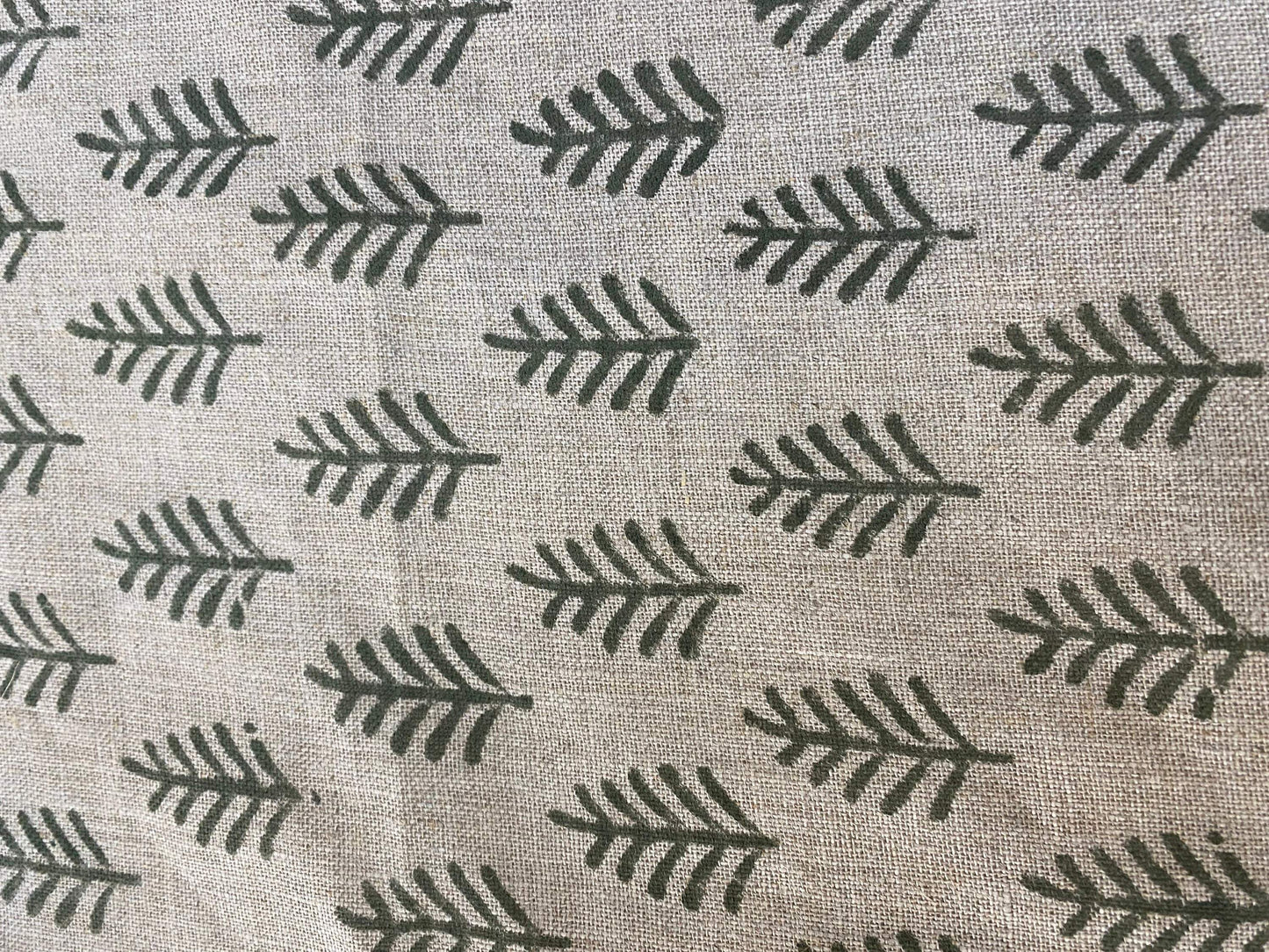 LEAFFRON || Indian Hand Block Print Fabric, Indian Linen Fabric, Block Print Fabric, Designer Floral Printing Fabric, Upholstery fabric, - Maple Village Lane