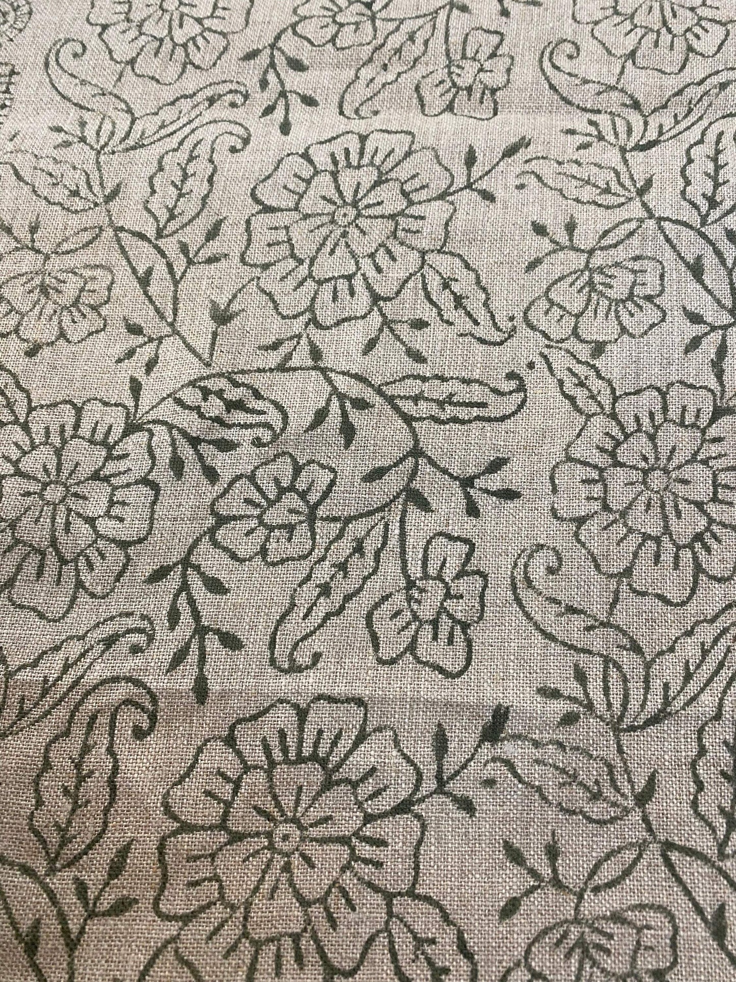 AGIRR || Indian Hand Block Print Fabric, Indian Linen Fabric, Block Print Fabric, Designer Floral Printing Fabric, Upholstery fabric, Pillow - Maple Village Lane