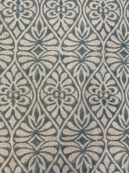 Linen fabric, Fabric by yard, Hand printed fabric, Block Print Fabric, Indian Fabric