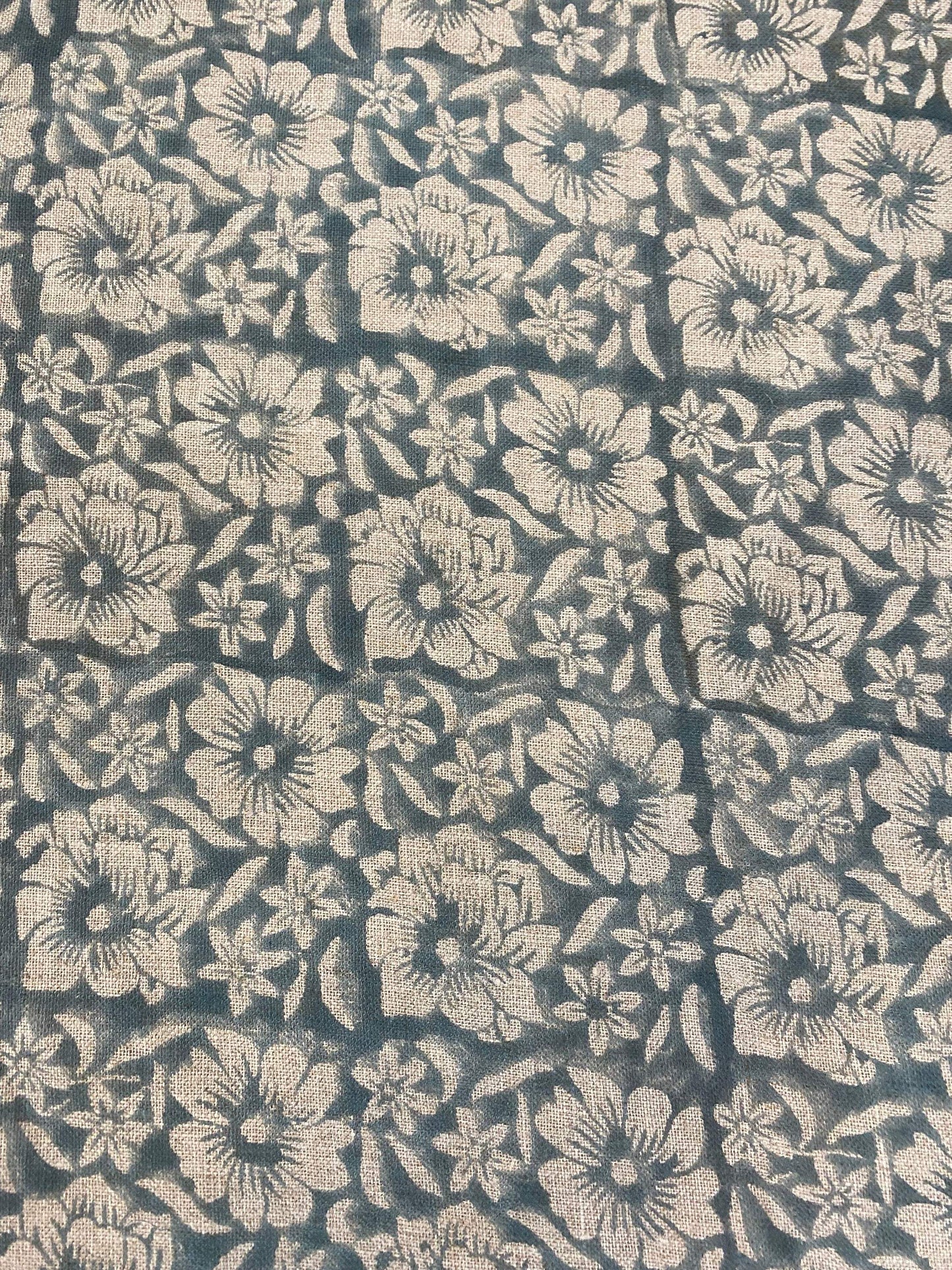 ZAFFRA || Indian Hand Block Print Fabric, Indian Linen Fabric, Block Print Fabric, Designer Floral Printing Fabric, Upholstery fabric, - Maple Village Lane