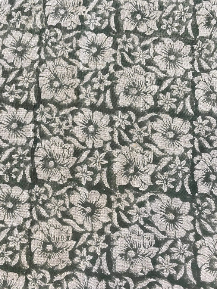 ZAFFRA || Hand Block Print Designer Linen Fabric For Upholstery, Curtains - Maple Village Lane