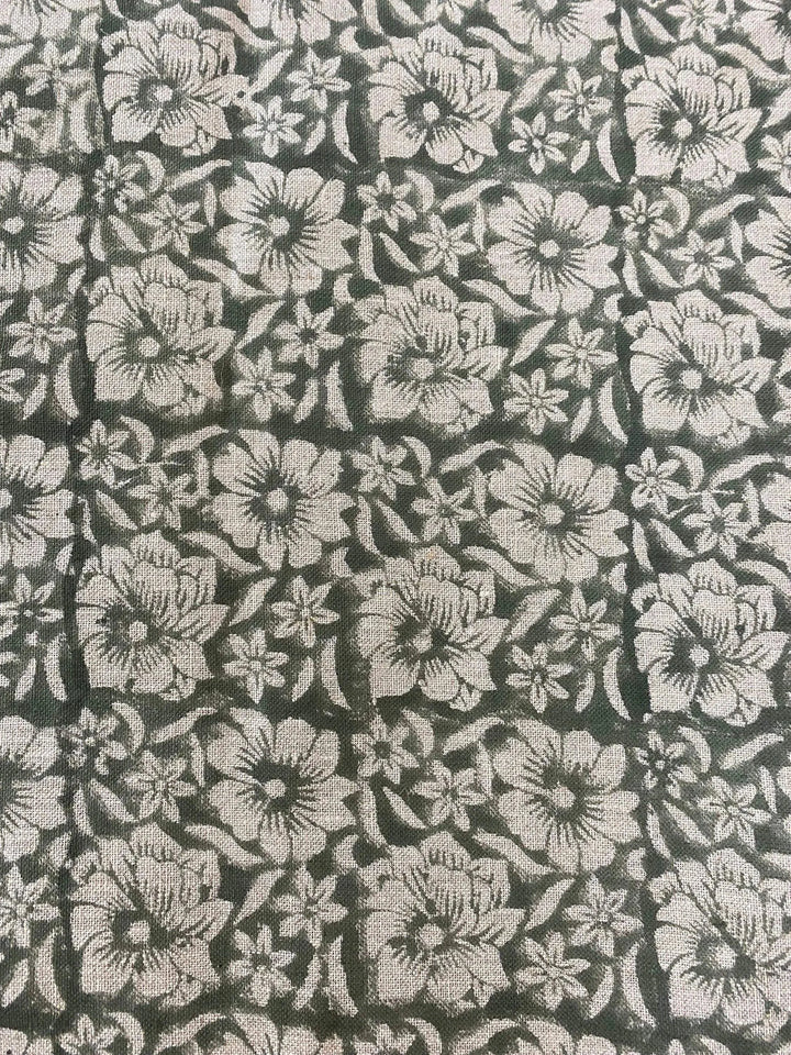 ZAFFRA || Hand Block Print Designer Linen Fabric For Upholstery, Curtains - Maple Village Lane