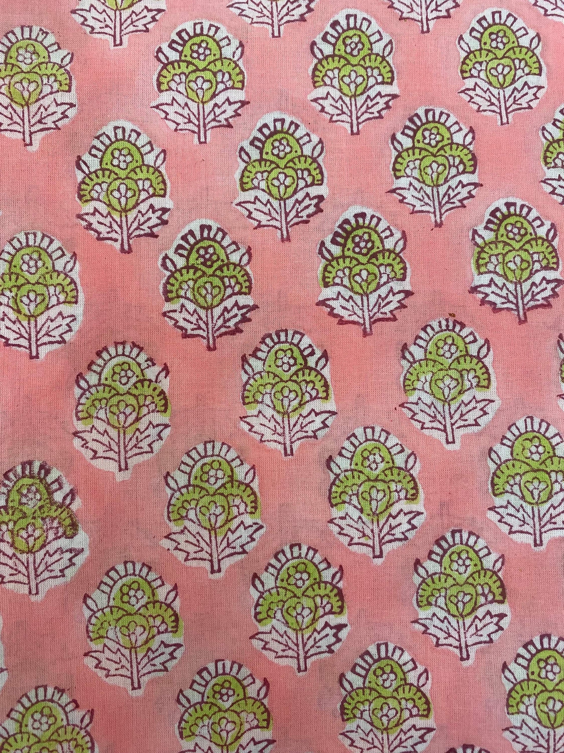 Cotton fabric, Fabric by yard, Hand printed fabric, Block Print Fabric, Indian Fabric