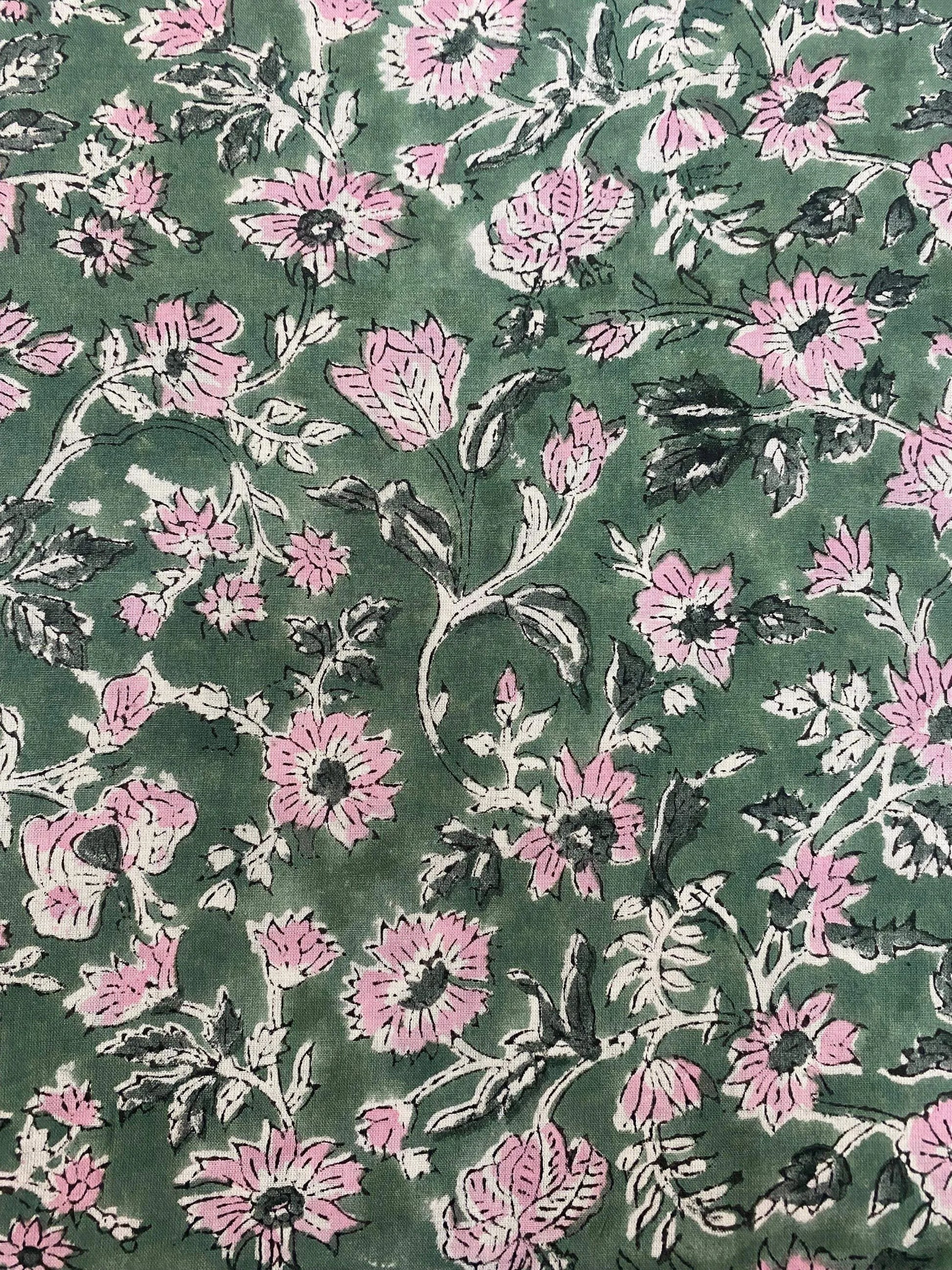 Cotton fabric, Fabric by yard, Hand printed fabric, Block Print Fabric, Indian Fabric