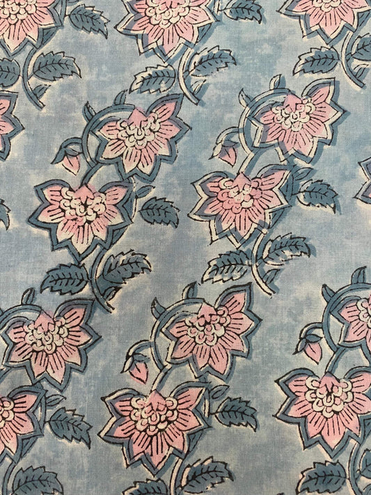 Cotton fabric, Fabric by yard, Hand printed fabric, Block Print Fabric, Indian Fabric