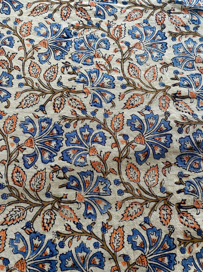 Linen fabric, Fabric by yard, Hand printed fabric, Block Print Fabric, Indian Fabric