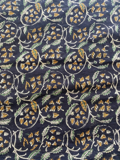 58" inches Indian Hand Block Print Fabric, Indian Linen Fabric, Block Print Fabric, Designer Floral Printing Fabric, Upholstery fabric, - Maple Village Lane