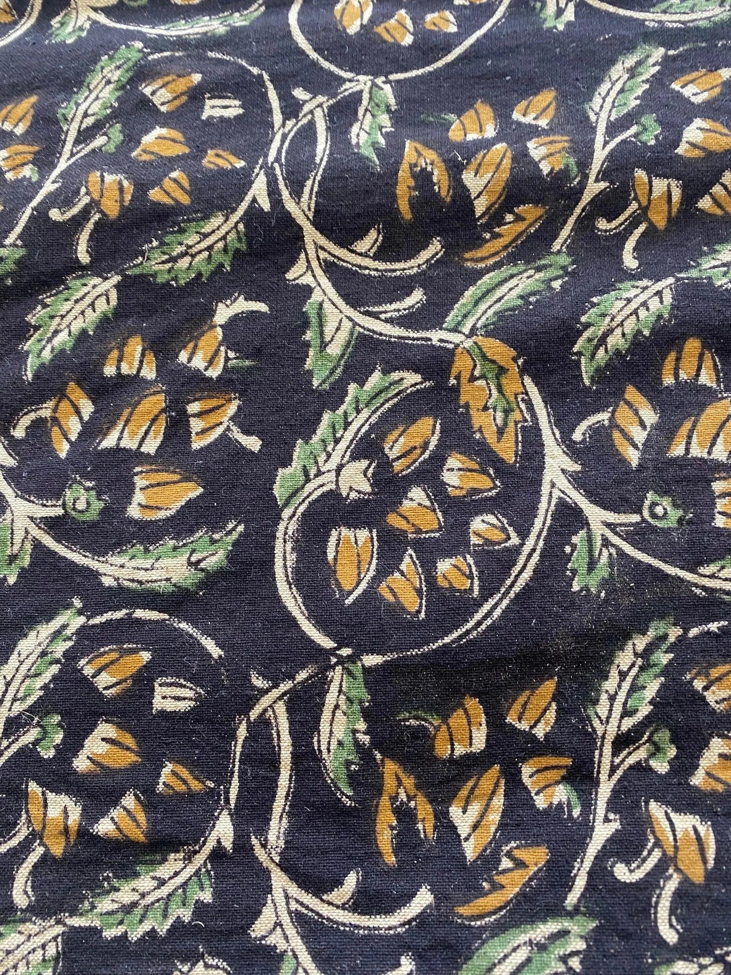 58" inches Indian Hand Block Print Fabric, Indian Linen Fabric, Block Print Fabric, Designer Floral Printing Fabric, Upholstery fabric, - Maple Village Lane
