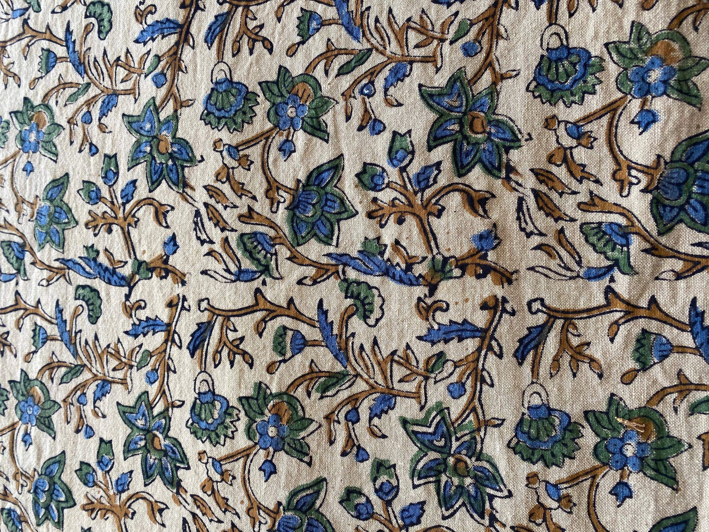 58" inches Indian Hand Block Print Fabric, Indian Linen Fabric, Block Print Fabric, Designer Floral Printing Fabric, Upholstery fabric,