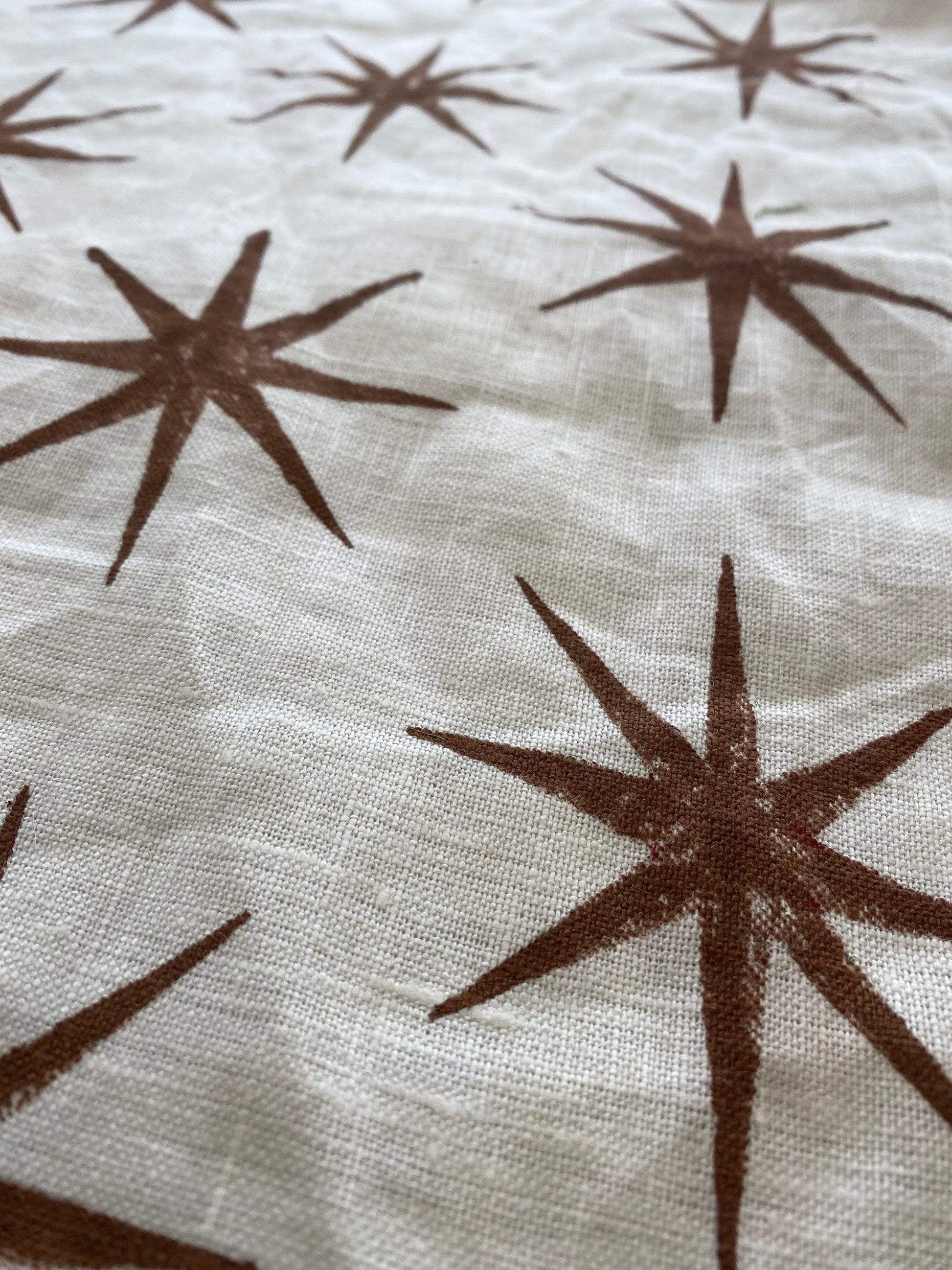 STAR || Indian Hand Block Print Fabric, Indian Linen Fabric, Block Print Fabric, Designer Floral Printing Fabric, Upholstery fabric, Pillow - Maple Village Lane