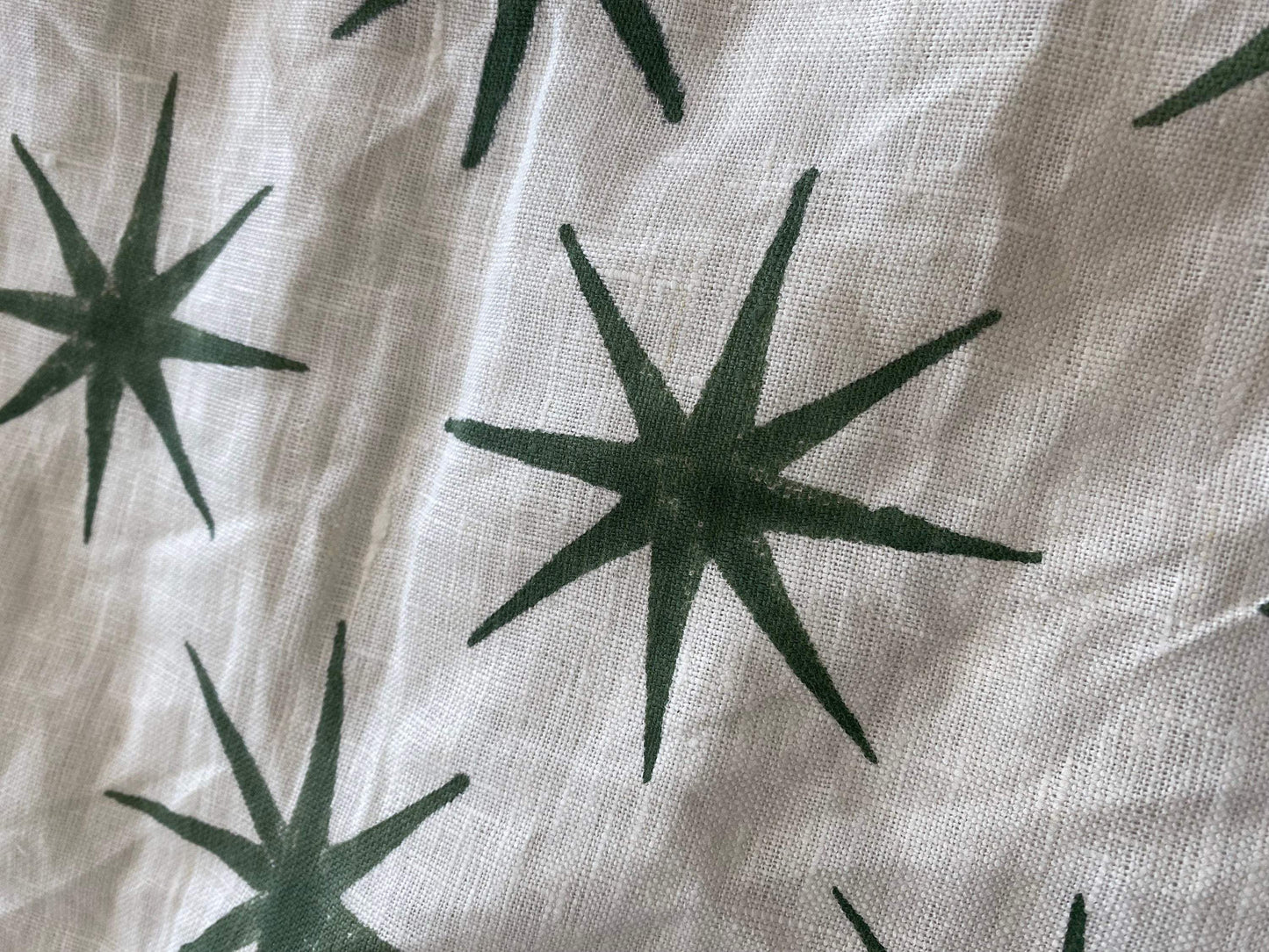 STAR || Indian Hand Block Print Fabric, Indian Linen Fabric, Block Print Fabric, Designer Floral Printing Fabric, Upholstery fabric, Pillow - Maple Village Lane