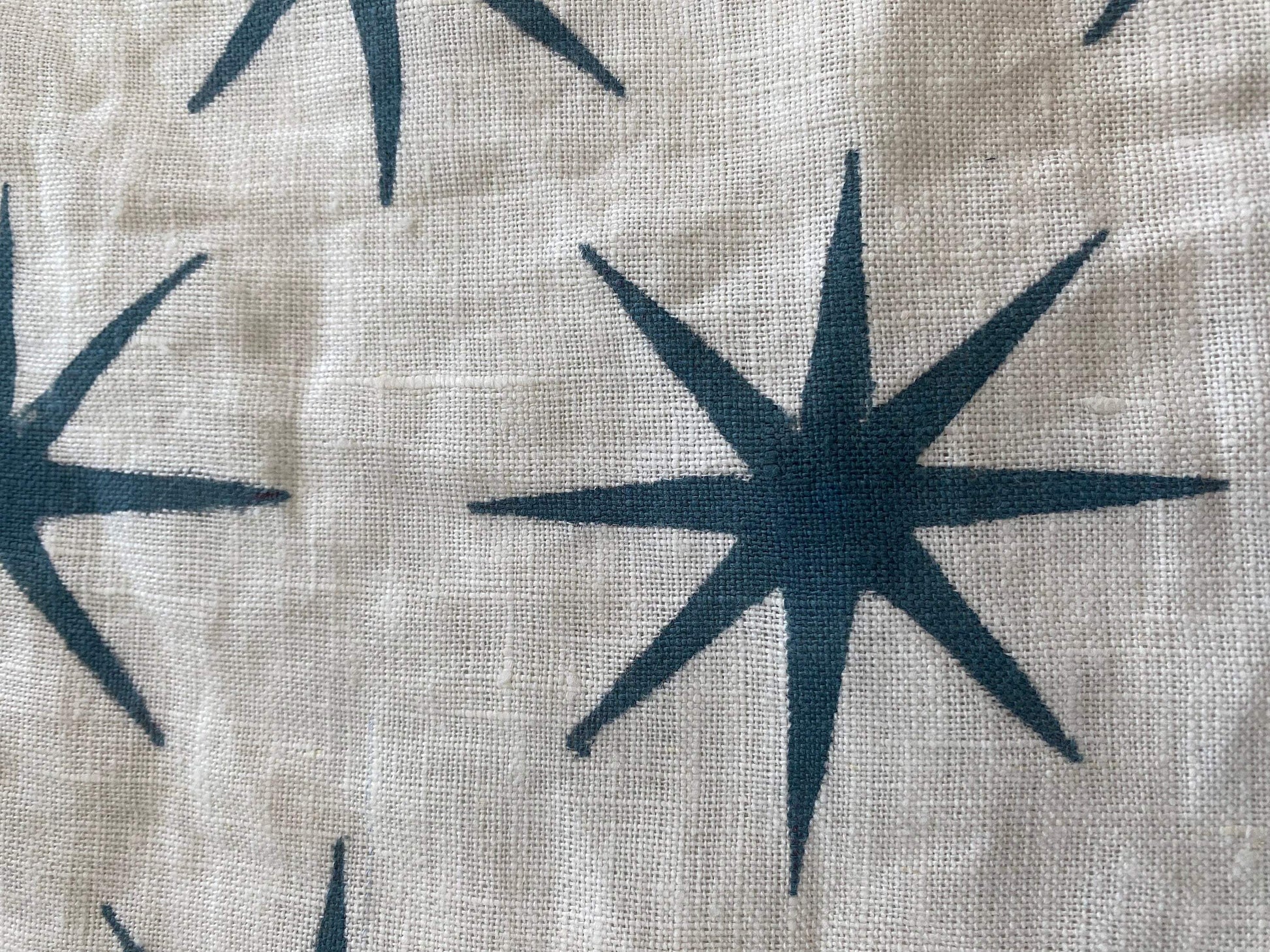 STAR || Indian Hand Block Print Fabric, Indian Linen Fabric, Block Print Fabric, Designer Floral Printing Fabric, Upholstery fabric, - Maple Village Lane