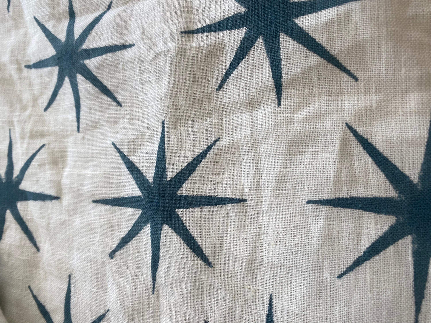 STAR || Indian Hand Block Print Fabric, Indian Linen Fabric, Block Print Fabric, Designer Floral Printing Fabric, Upholstery fabric, - Maple Village Lane