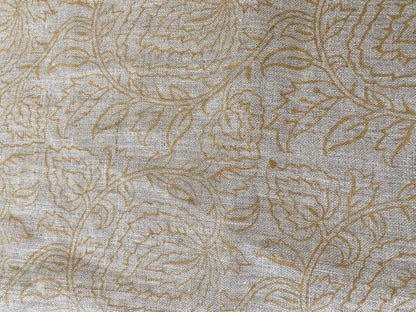 NORA || Indian Hand Block Print Fabric, Indian Linen Fabric, Block Print Fabric, Designer Floral Printing Fabric, Upholstery fabric, Pillow - Maple Village Lane