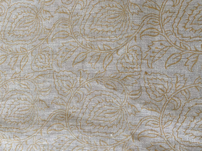 NORA || Indian Hand Block Print Fabric, Indian Linen Fabric, Block Print Fabric, Designer Floral Printing Fabric, Upholstery fabric, Pillow - Maple Village Lane