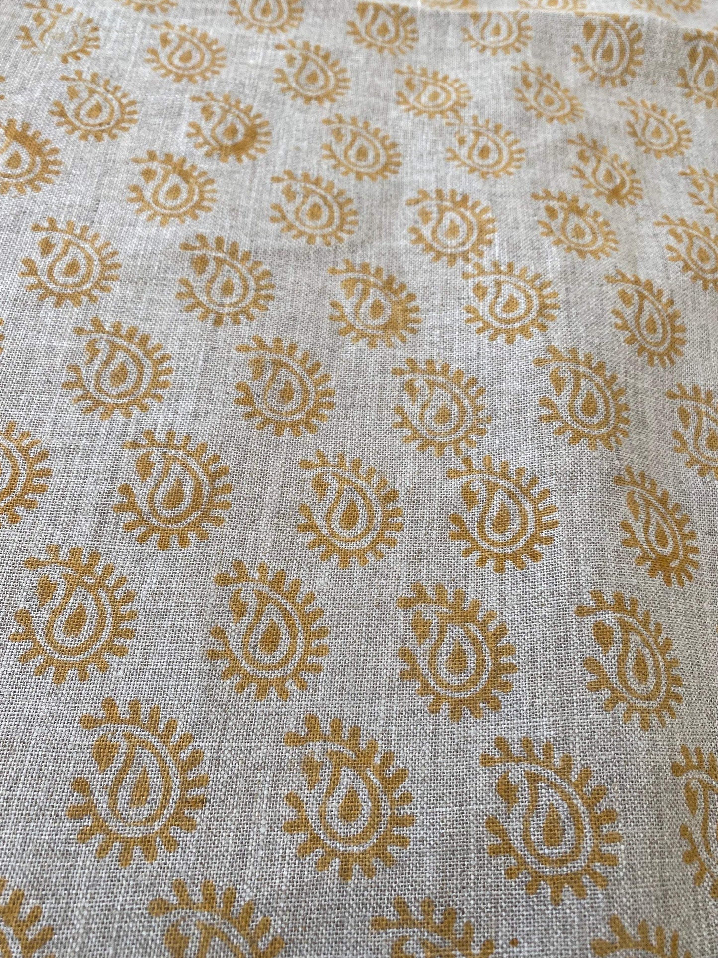 TATULLA || Indian Hand Block Print Fabric, Indian Linen Fabric, Block Print Fabric, Designer Floral Printing Fabric, Upholstery fabric, - Maple Village Lane