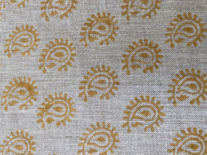 TATULLA || Indian Hand Block Print Fabric, Indian Linen Fabric, Block Print Fabric, Designer Floral Printing Fabric, Upholstery fabric, - Maple Village Lane