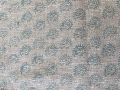 TATULLA || Indian Hand Block Print Fabric, Indian Linen Fabric, Block Print Fabric, Designer Floral Printing Fabric, Upholstery fabric, - Maple Village Lane