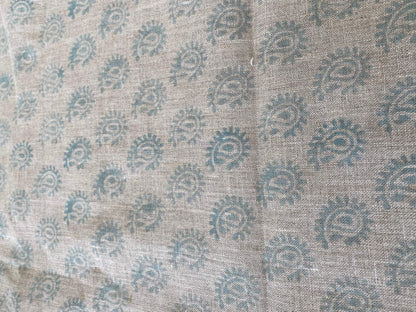 TATULLA || Indian Hand Block Print Fabric, Indian Linen Fabric, Block Print Fabric, Designer Floral Printing Fabric, Upholstery fabric, - Maple Village Lane