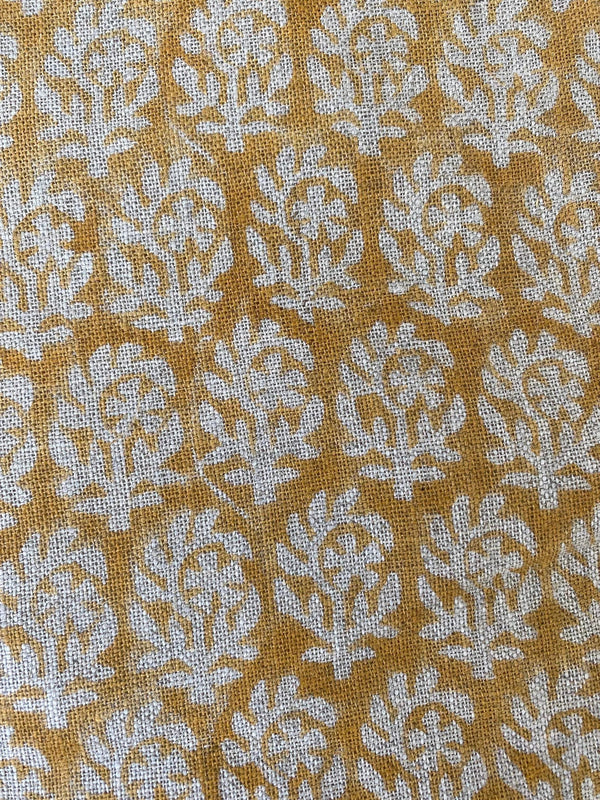 BICHIYA Hand Block Print Designer Linen Fabric For Upholstery