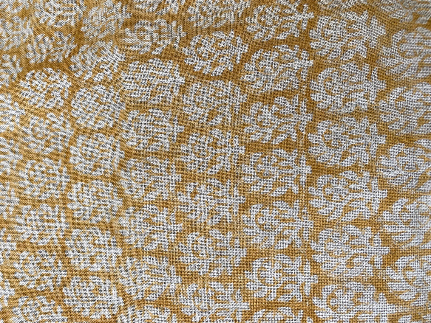 BICHIYA || Indian Hand Block Print Fabric, Indian Linen Fabric, Block Print Fabric, Designer Floral Printing Fabric, Upholstery fabric, - Maple Village Lane