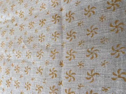 Linen fabric, Fabric by yard, Hand printed fabric, Block Print Fabric, Indian Fabric