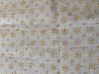 FANTASY || Indian Hand Block Print Fabric, Indian Linen Fabric, Block Print Fabric, Designer Floral Printing Fabric, Upholstery fabric, - Maple Village Lane