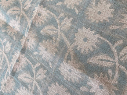 ALOFSH || Indian Hand Block Print Fabric, Indian Linen Fabric, Block Print Fabric, Designer Floral Printing Fabric, Upholstery fabric,Pillow - Maple Village Lane