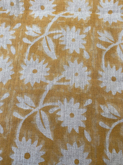 ALOFSH || Indian Hand Block Print Fabric, Indian Linen Fabric, Block Print Fabric, Designer Floral Printing Fabric, Upholstery fabric, - Maple Village Lane