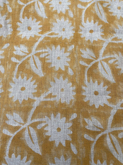 ALOFSH || Indian Hand Block Print Fabric, Indian Linen Fabric, Block Print Fabric, Designer Floral Printing Fabric, Upholstery fabric, - Maple Village Lane