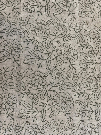 AGIRR || Indian Hand Block Print Fabric, Indian Linen Fabric, Block Print Fabric, Designer Floral Printing Fabric, Upholstery fabric, Pillow - Maple Village Lane