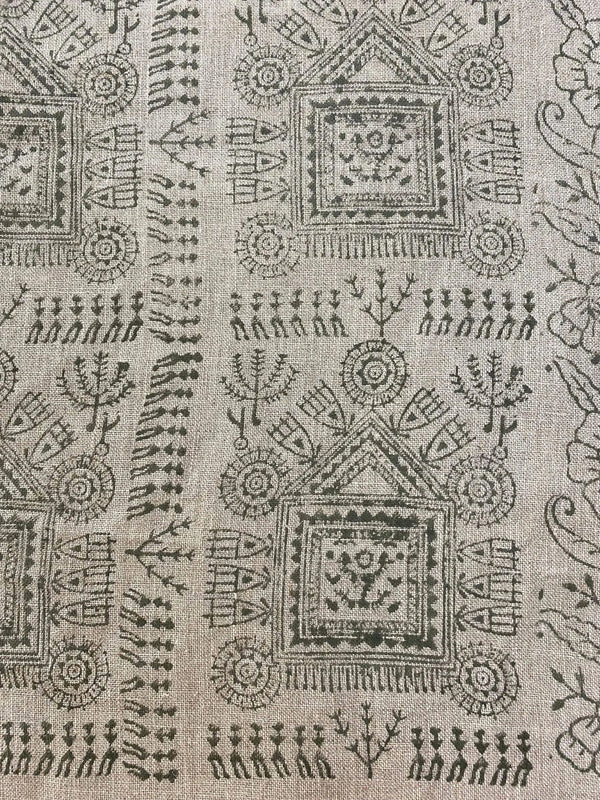 Mughal Hand Block Print Fabric For Upholstery and Curtains