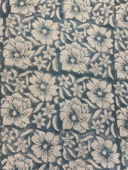 Linen fabric, Fabric by yard, Hand printed fabric, Block Print Fabric, Indian Fabric