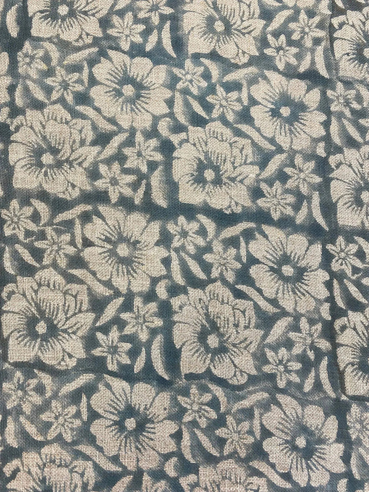 ZAFFRA || Hand Block Print Designer Linen Fabric For Upholstery, Curtains - Maple Village Lane