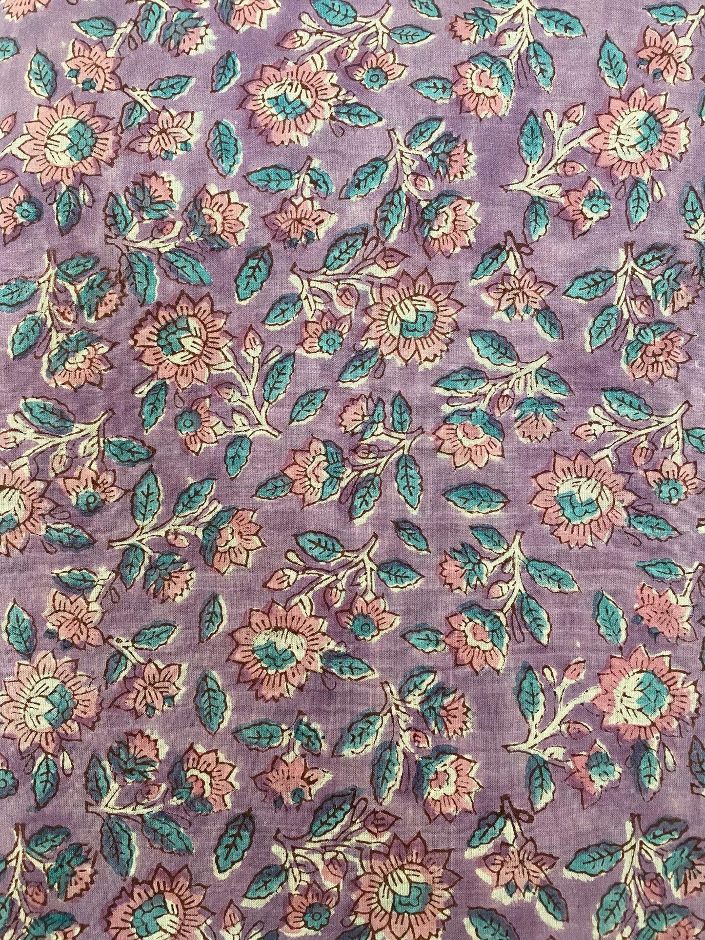 Indian Cotton Block Print Fabric by the Yard -Sewing and Quilting Fabric - Maple Village Lane