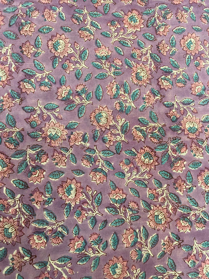 Indian Cotton Block Print Fabric by the Yard -Sewing and Quilting Fabric - Maple Village Lane