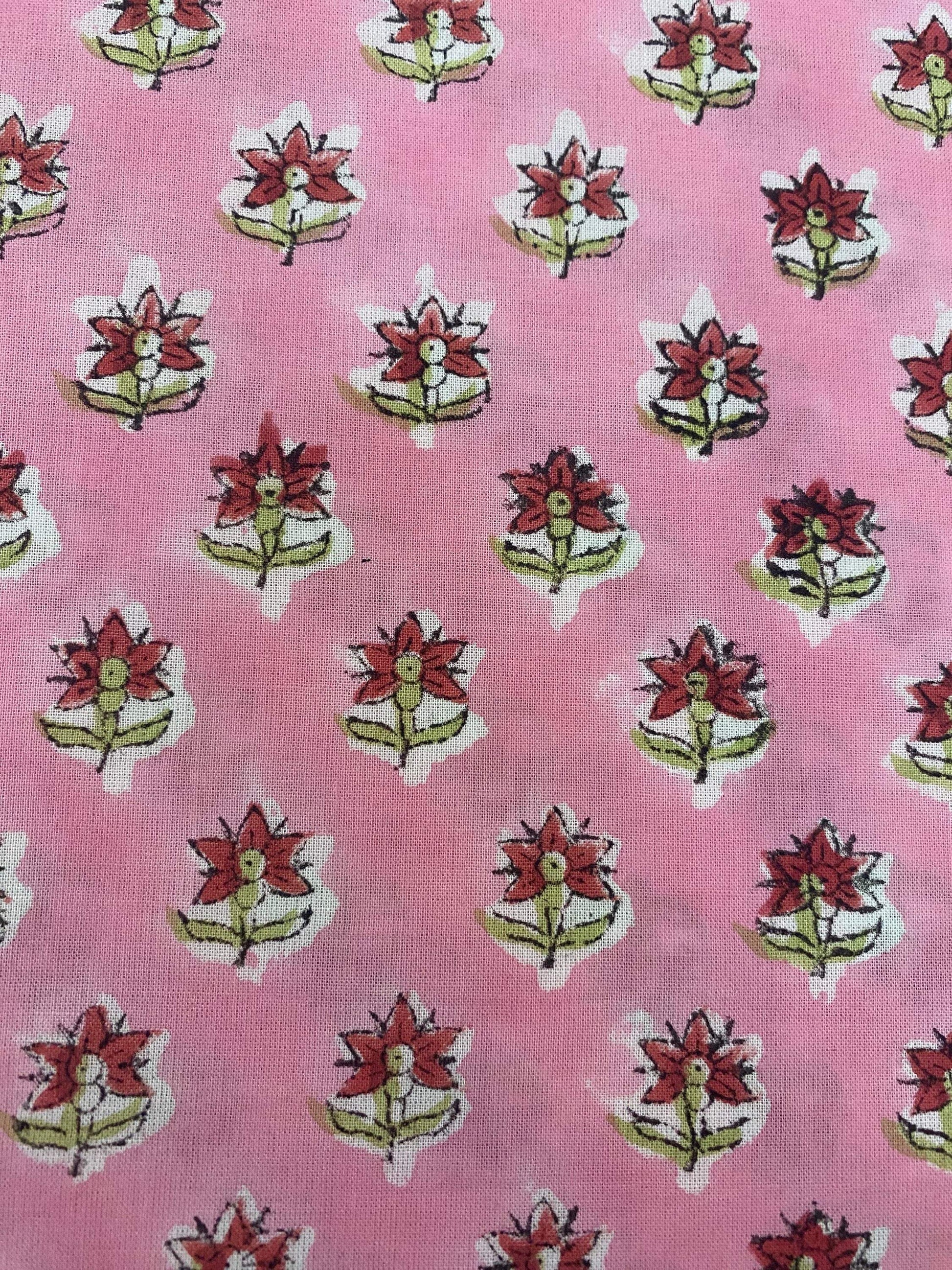 Cotton fabric, Fabric by yard, Hand printed fabric, Block Print Fabric, Indian Fabric