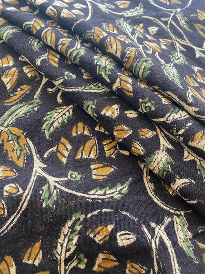 58" inches Indian Hand Block Print Fabric, Indian Linen Fabric, Block Print Fabric, Designer Floral Printing Fabric, Upholstery fabric, - Maple Village Lane