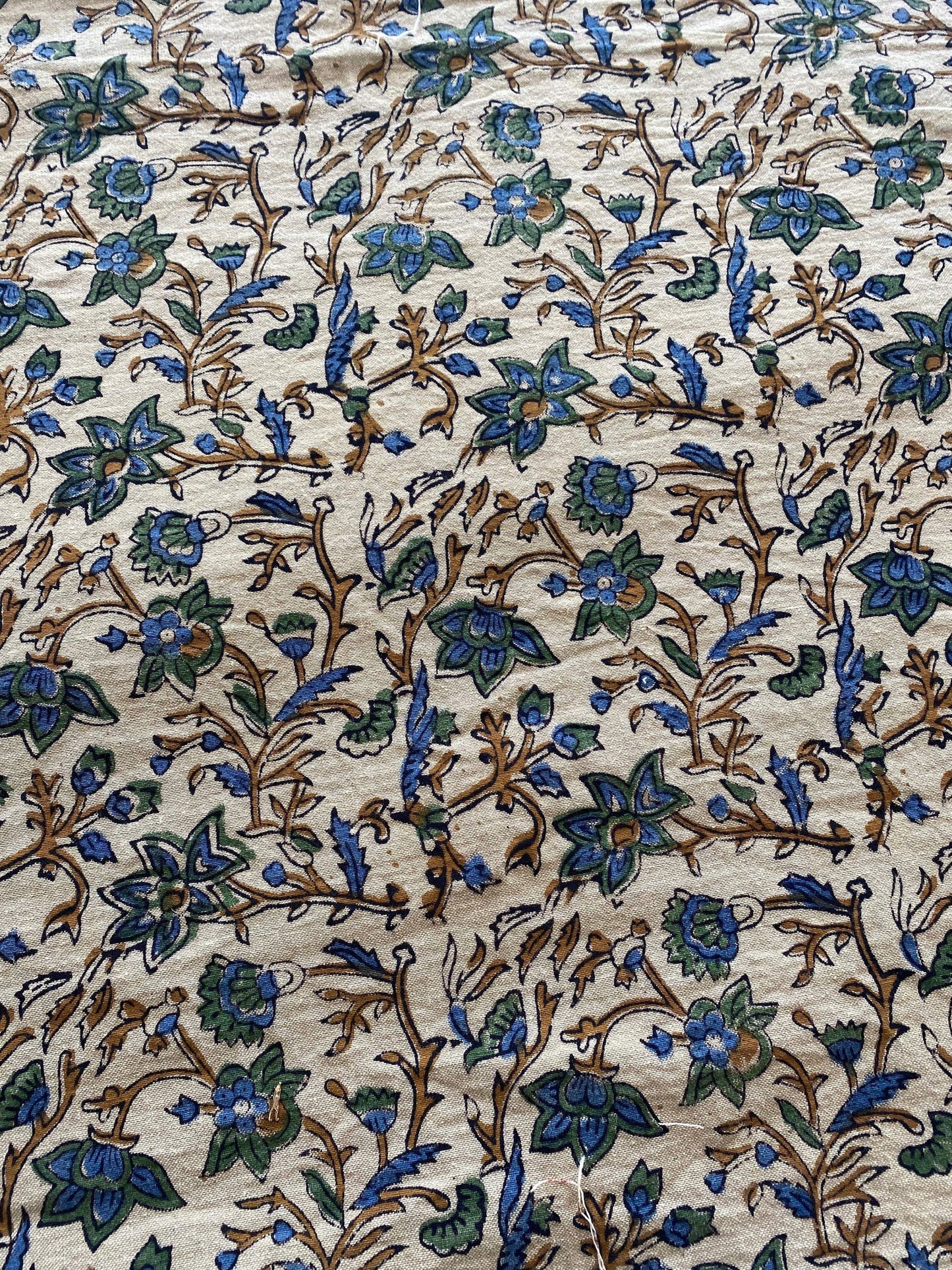 58" inches Indian Hand Block Print Fabric, Indian Linen Fabric, Block Print Fabric, Designer Floral Printing Fabric, Upholstery fabric,